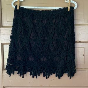 Crochet lace skirt